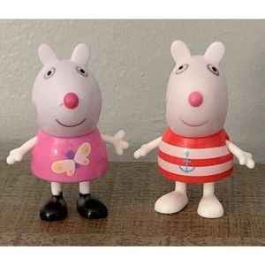 Peppa Pig Butterfly Dress & Suzy Sheep Nautical Anchor Dress Haze area 2 Figures